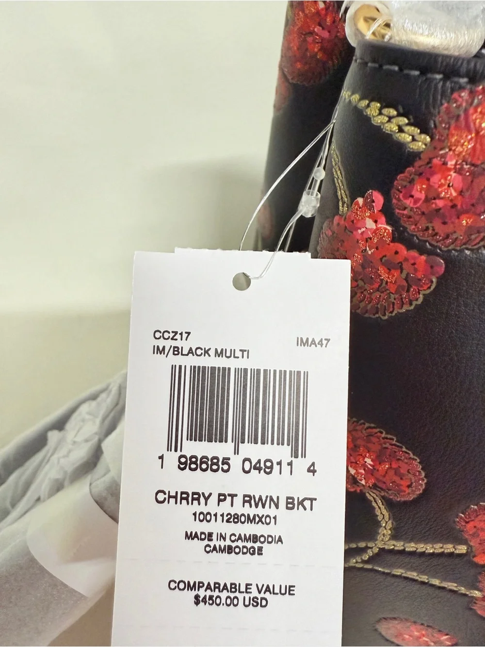 NWT！COACH Rowan Bucket Bag With Cherry Print（CCZ17）fast shipping